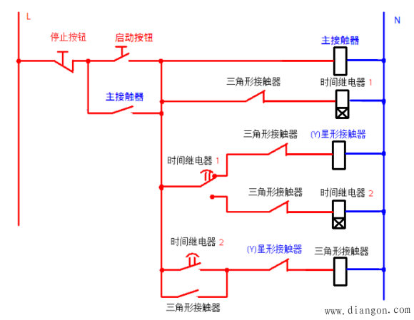 电动机星形三角形启动原理