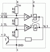 555型集成定时器的组成及工作原理