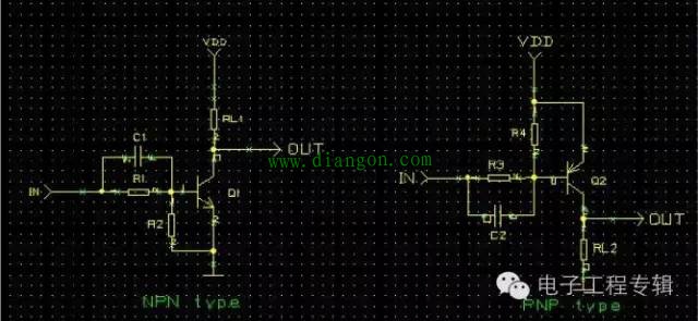 晶体管发射极接地开关电路