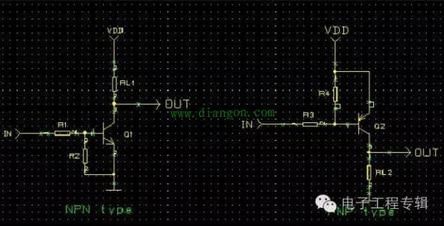 晶体管发射极接地开关电路