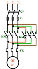三相异步电动机正反转控制电路原理图解 三相异步电动机正反转控制电路原理图解