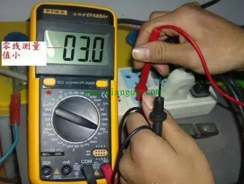 万用表分辨火线和零线方法图解
