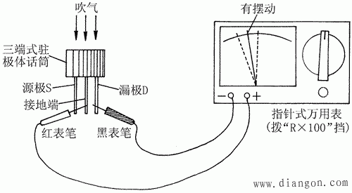 万用表测量蜂鸣器及话筒好坏图解 万用表测量蜂鸣器及话筒好坏图解