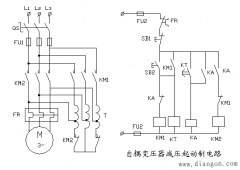 自耦变压器减压起动控制电路工作原理图解
