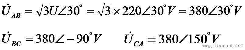 三相负载的三角形连接