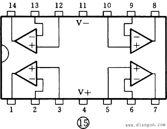 集成运算放大器LM324-NE5532的识别与检测方法图解