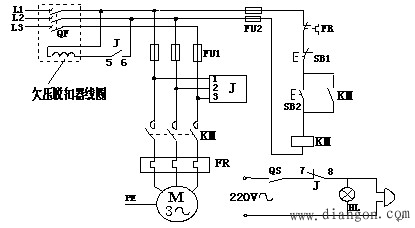 三相异步电动机缺相保护报警电路