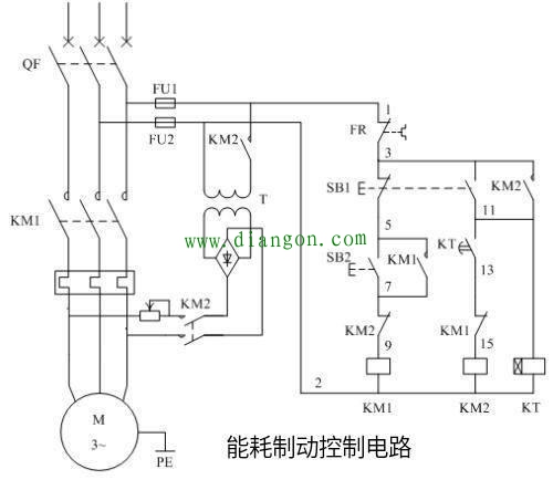 三相异步电动机能耗制动控制原理和方法图解
