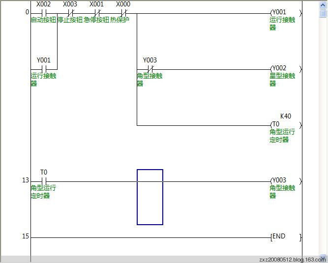 三菱PLC星-三角降压启动控制编程实例