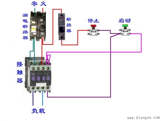 接触器实物接线图_380V220v交流接触器接线图_交流接触器接线图解 接触器实物接线图_380V220v交流接触器接线图_交流接触器接线图解