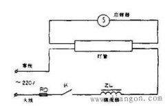 日光灯照明线路图及其常见故障检修方法