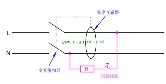 漏电开关试验按钮原理 漏电开关试验按钮原理