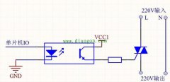 使用可控硅三极管MOS管的单片机控制220V交流电通断电路图解