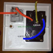 开关控制插座电灯实物接线图_单开五孔插座接线图