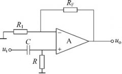 一阶有源高通滤波电路