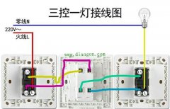一灯三一灯三控开关怎么安装怎么安装？一灯三控开关接线图解