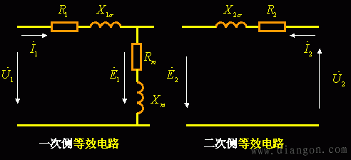 变压器的等效电路和相量图