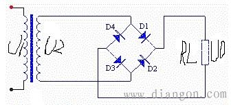 单相桥式全波整流电路原理图解