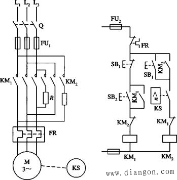 三相电动机制动控制线路 三相电动机制动控制线路