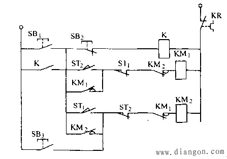 行程控制线路图解 行程控制线路图解