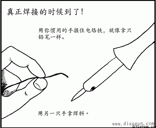 电烙铁的焊接方法图解