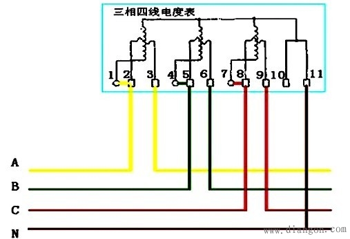 三相电度表的原理与安装