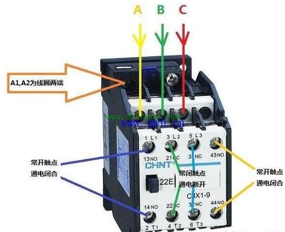 交流接触器常开和常闭触点图解 交流接触器常开和常闭触点图解