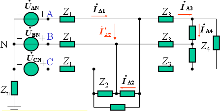 复杂的对称三相电路（多组对称三相电源或负载）