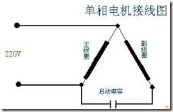 单相电机主绕组与副绕组判断方法_单相电机接线图