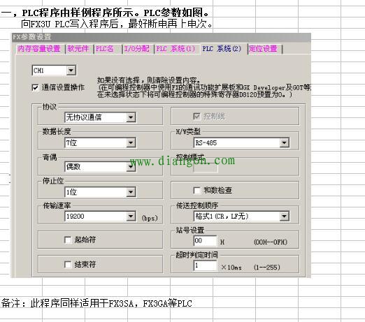 三菱FX3U PLC与三菱变频器多从站通信
