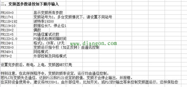三菱FX3U PLC与三菱变频器多从站通信