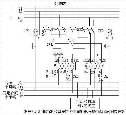 三相接线的同期系统 三相接线的同期系统