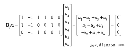 回路矩阵与回路电压定律 回路矩阵与回路电压定律
