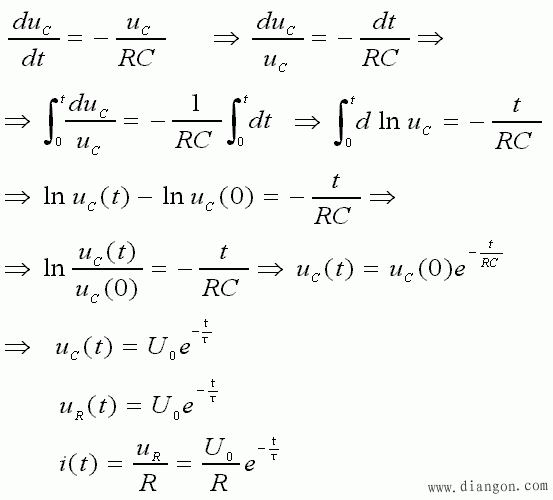 一阶电路的零输入响应