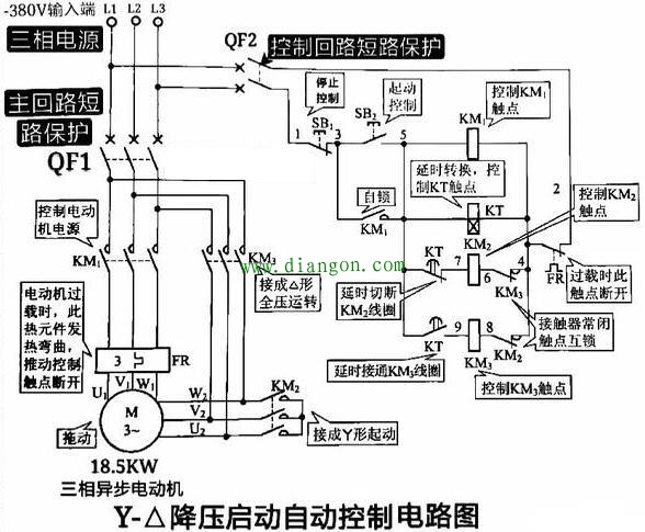 电机二次启动怎么接线?电动机星三角启动原理图分析 电机二次启动怎么接线?电动机星三角启动原理图分析