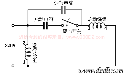 单相电机电容并联接法