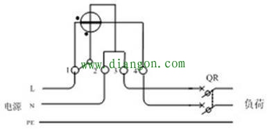 单相有功电度表的接线方法图解