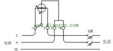 单相有功电度表的接线方法图解