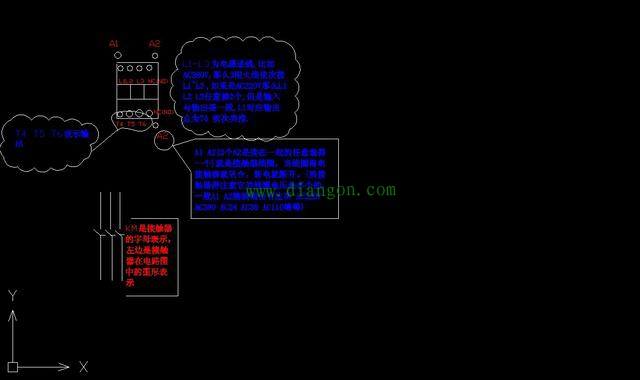 交流接触器原理图和实物接线方法