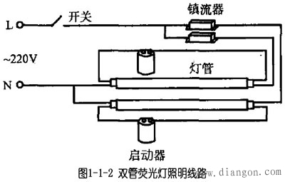 荧光灯接线图