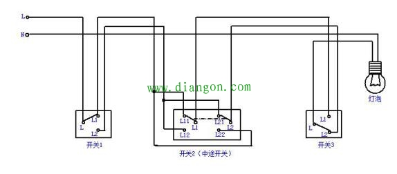 家装电工不得不看:双控三控以及多控开关的接线方法图解
