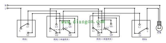 家装电工不得不看:双控三控以及多控开关的接线方法图解