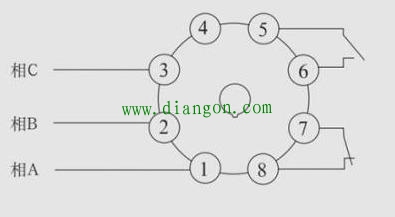 断相与相序保护继电器的接线方法图解 断相与相序保护继电器的接线方法图解