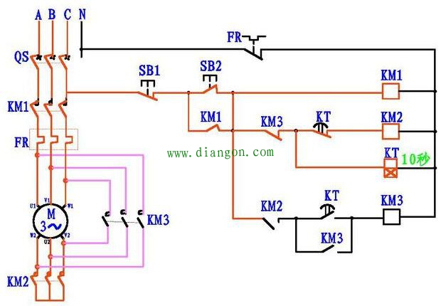 看不懂电动机星三角降压启动电路图？4张图让你彻底搞清楚