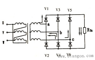 二极管三相桥式整流电路
