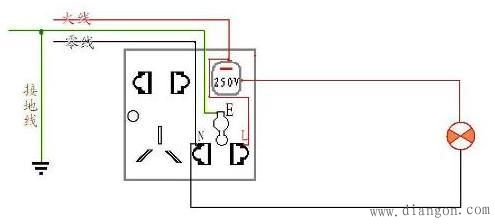 开关接线图_单控开关接线图实物图_带插座开关接线图实物图