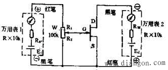 用万用表测量判断结型场效应管的管脚、好坏、放大能力及主要参数方法 用万用表测量判断结型场效应管的管脚、好坏、放大能力及主要参数方法
