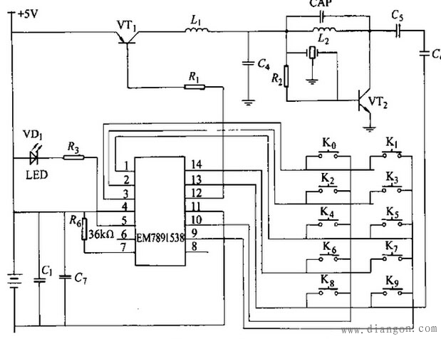 新型无线遥控智能照明系统电路图解