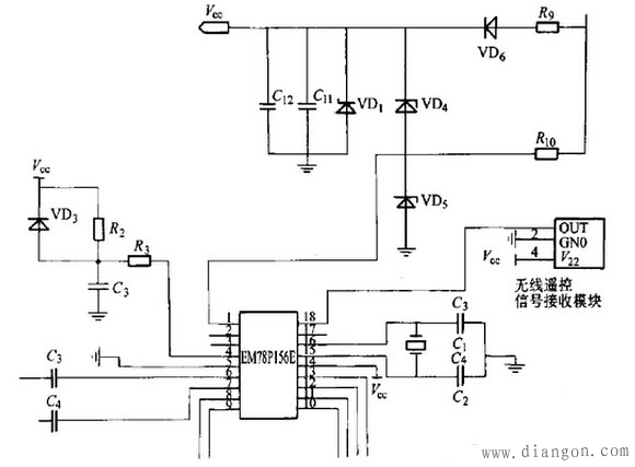 新型无线遥控智能照明系统电路图解