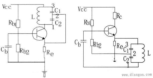 两个电容三点式的振荡电路图